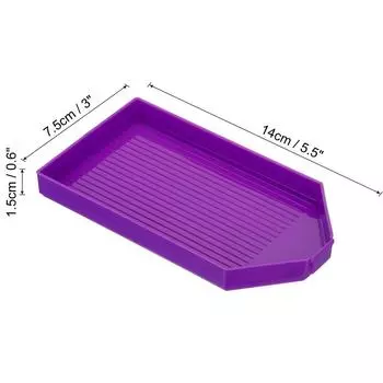 1-5 шт. Большая емкость для алмазной живописи, пластиковая пластина для сверления, пластины для дизайна ногтей, аксессуары для вышивки крестом фиолетовый