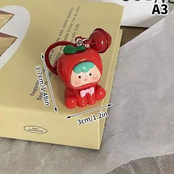 1/5 шт. брелок в виде фруктового колокольчика, мультяшный брелок из смолы с изображением фруктов вьюги для мальчиков и девочек, подвески на рюкзак, игрушки для детей