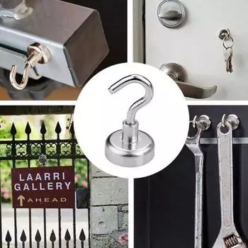 1/5 шт. Бытовой магнитный крючок для дома, кухни, магнитный крючок, вешалка, прочная цепочка для ключей, держатель для сумок, органайзер для кухонных принадлежностей