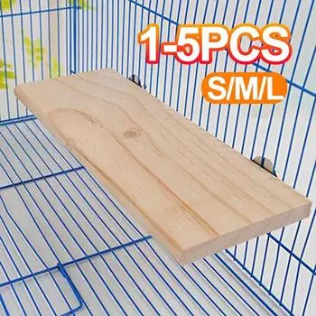 1-5 шт. деревянная платформа для прыжков для домашних животных, рама для скалолазания, доска для когтей, трамплин, клетка, игрушки для морских свинок, товары для дома 1pcs