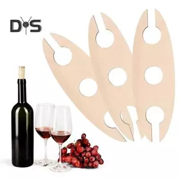 1/5 шт. деревянный держатель для винных бутылок, стеклянная полка для домашнего кухонного бара, два бокала для вина, стойка для хранения бокалов, праздничные принадлежности 1pc