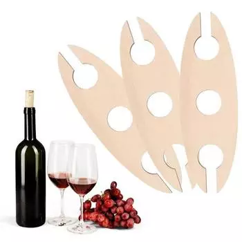 1/5 шт. деревянный держатель для винных бутылок, стеклянная полка для домашнего кухонного бара, два бокала для вина, стойка для хранения бокалов, праздничные принадлежности 1pc