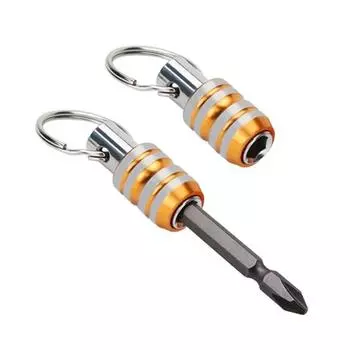 1/5 шт., держатель для бит, шестигранный хвостовик, 1/4 дюйма, 3 слота, кольцо с плоской горловиной, не пустой, внутренний круглый удлинитель для брелка, товары для дома