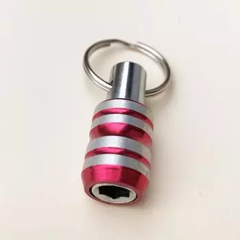 1/5 шт., держатель для бит, шестигранный хвостовик, 1/4 дюйма, 3 слота, кольцо с плоской горловиной, не пустой, внутренний круглый удлинитель для брелка, товары для дома красный