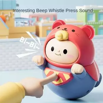 1-5 шт. детские игрушки для младенцев 6 месяцев милые игрушки-неваляшки Супермен детские успокаивающие погремушки балансировочная свинка 0-3 лет подарок ребенку