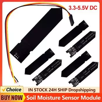 1-5 шт. емкостный датчик влажности почвы, устойчивый к коррозии, 3,3–5,5 В для Arduino, обнаружения влажности, полива сада, своими руками