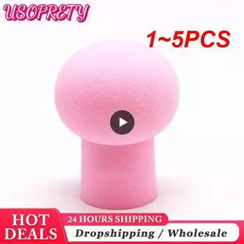1 ~ 5 шт., губка для макияжа, грибная головка, косметическая пудра, жидкая основа, мягкая нежная губка, инструмент для макияжа