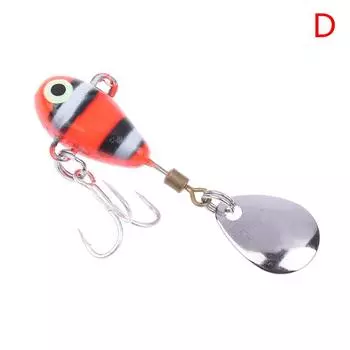 1/5 шт. Хвостовые блесны 8 г 4,6 см Металлические мини-вибы с ложкой Рыболовная приманка Снасть Вертушка-воблер Вибрация Вертушка Тонущая приманка