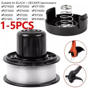1-5 шт. Комплект из 20-футовой сменной катушки с колпачком для триммерной лески и пружинной катушкой для триммера Decker
