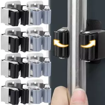 1/5 шт. крючок для хранения швабры и метлы настенный многоцелевой стеллаж для хранения с винтом ванная комната нержавеющая сталь водонепроницаемый инструмент для хранения 2PCS