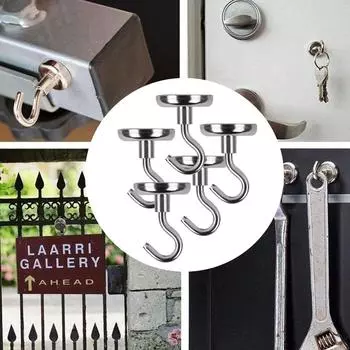 1/5 шт. круглый мощный магнитный крючок для холодильника домашняя кухня 5pcs