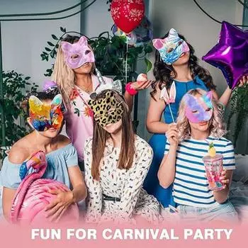 1/5 шт., маска для вечеринки, набор «сделай сам», заготовки для маски, креативная ручная роспись, персонализированная маска для кошки, регулируемые эластичные ремни, маска для косплея 1pc