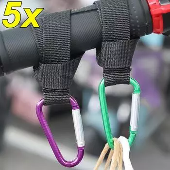 1/5 шт. Мотоциклетные электрические крюки для транспортных средств без перфорации, многофункциональные, из алюминиевого сплава, D-образные, крюки для руля, аксессуары для мотоциклов