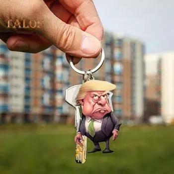 1/5 шт. мультяшный президент Америки подвесное украшение зеркало заднего вида автомобиля 2D плоский США. Президент Акриловый подвесной брелок-украшение B