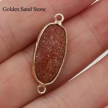 1/5 шт., овальный соединитель с подвеской из кристалла Рейки для исцеления, энергетический натуральный камень аметист, драгоценный камень, соединитель для изготовления ювелирных изделий, ожерелья, браслета своими руками 1Pc/1127mm