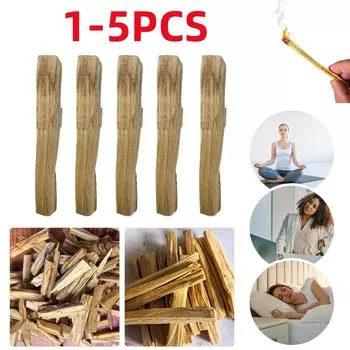 1-5 шт. Пало Санто натуральные благовония палочки очищающие лечебные снятие стресса натуральные необработанные древесные полоски для медитации релаксации 1PCS