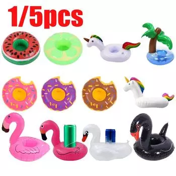 1/5 шт. плавающий поднос для пивных напитков, подставка для стаканов для бассейна, охладитель, милый мультяшный плавающий надувной держатель для напитков, подарки на вечеринку