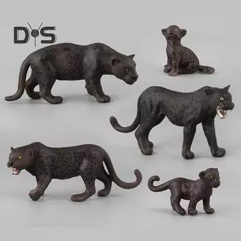 1/5 шт. ПВХ леопард модель реалистичная ревущий шагающий леопард фигурка статуя скульптура настольное украшение орнамент детская развивающая игрушка дикое животное B