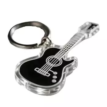 1/5 шт. Розовый брелок для ключей в виде гитары, 2D мини-подвеска в виде гитары, брелок для ключей, символ музыкальной мечты, кулон для сумки/кошелька, декор для салона автомобиля A