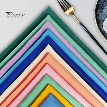 1/5 шт. Салфетка для ужина, однотонная, бесшовная, с оборками по краям, декор стола для отеля, ресторана, обеда, банкета, свадьбы, вечеринки, салфетки 1pc белый