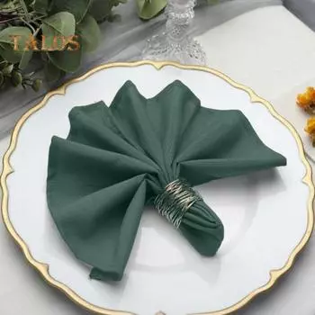 1/5 шт. Салфетка для ужина, однотонная, бесшовная, с оборками по краям, декор стола для отеля, ресторана, обеда, банкета, свадьбы, вечеринки, салфетки 1pc белый