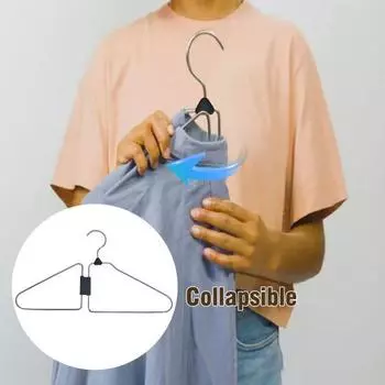 1/5 шт. складные вешалки для одежды нержавеющие прочные несущие широкое применение складная вешалка для путешествий 1pc