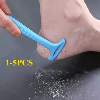 1-5 шт., средство для удаления мозолей на пятках ног, средство для удаления омертвевшей кожи, инструмент для ухода за кожей, пластиковый портативный педикюрный рашпиль 1PCS синий