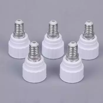1/5 шт. Светодиодный светильник Патрон Конвертер E14 в Gu10 Керамическое основание Винтовой патрон Адаптер Патрон для светодиодной лампы Энергосберегающий свет Галогенная лампа Основание 5PCS