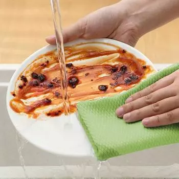 1/5 шт. тряпка для уборки 30*40 см без ворса без полос полировка многоразовая прочная с рисунком рыбьей чешуи кухонная одежда для мытья посуды 30*40cm красный