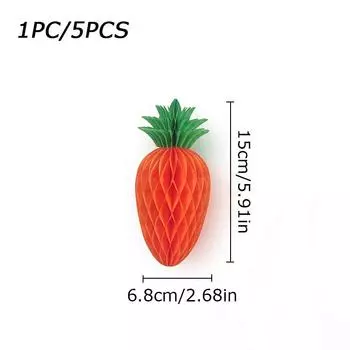 1/5 шт., украшения в виде сотовых шаров, атмосфера для класса, бумажные морковки, пасхальные тематические вечеринки, декор в виде сотовых шаров, винтажные, 2 размера 15cm-1PC