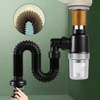 1-5 шт. Универсальный слив для кухонной раковины, антизасоряющий выдвижной дезодорирующий фильтр, шланг для раковины, канализационная труба, аксессуары для раковины в ванной комнате