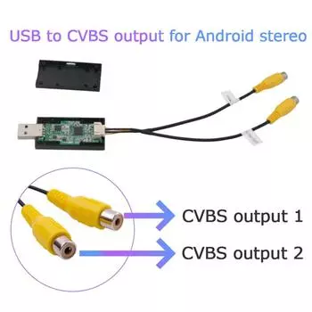 1-5 шт. USB-CVBS видеовыход адаптер USB-CVBS RCA видеовыход кабель для Android мультимедийный плеер автомобильный радиоприемник аксессуары