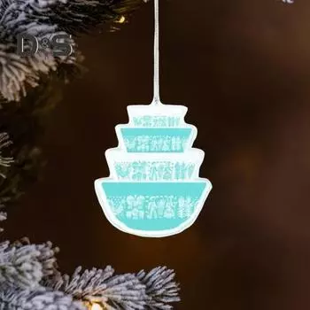 1/5 шт. Винтажная стекированная чаша, рождественское украшение, миниатюрная стекируемая чаша из пиркса, подвесное украшение, акриловые вложенные чаши, декор для рождественской елки A