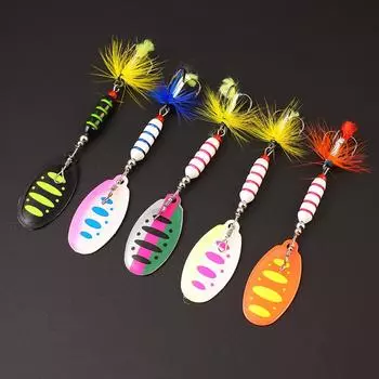 1/5 шт. вращающаяся блесна металлическая приманка для рыбалки композитная блестящая рыболовная приманка для дальних дистанций многоцелевая искусственная рыболовная приманка