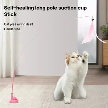 1/5 шт. забавная игрушка для кошек на присоске, съемная ручная интерактивная игрушка для кошек, портативные игрушки для домашних животных для кошек, игрушки на палочках для кошек