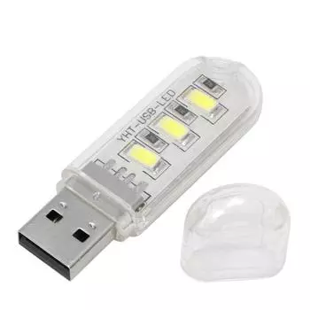1.5 Вт Мини 3 светодиода Книжный светильник Портативный SMD 5730 USB Лампа для чтения DC5V Кемпинговый настольный ночник для портативного компьютера Power Bank