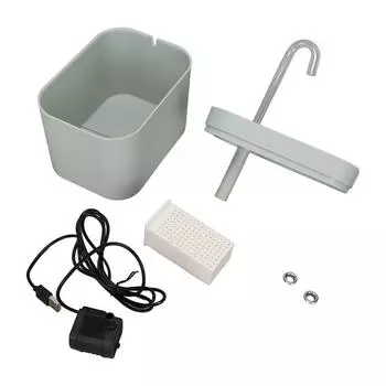 1.5L Cat Water Fountain Автоматический малошумный питьевой фонтанчик для домашних животных Диспенсер для кошек и собак, вилка США