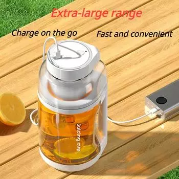 1.5L Juicer Outdoor Portable Blender Mixer Smoothie Orange Lemon Fruit Juice Extractor Electric Citrus Press Sport Water Bottle синий