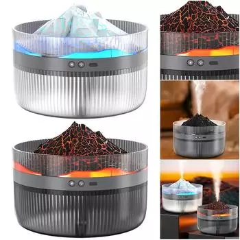 1.5L Volcano Humidifier Essential Oil Diffuser Aroma Diffuser Aromatherapy Diffuser for Home Office Bedroom белый