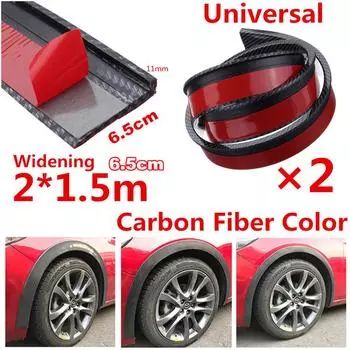1.5M*6.5cm Car Wheel Eyebrow Fender Flares Protector Rubber Moulding Strip Trim