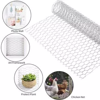 1/5M сетка из железной проволоки для курятника, сетка для ограждения животных, шестиугольная сетка, ограждение клеток, вольер, ограждение для поделок своими руками, товары для дома и сада 35x100cm