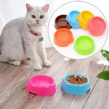 1-5 шт. высококачественные миски для домашних животных, легкие пластиковые миски карамельного цвета, одинарные миски для маленьких собак и кошек, миски для кормления домашних животных 1PC розы красного