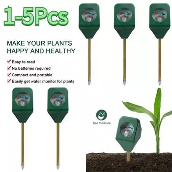 1-5Pcs Mini Soil Moisture Sensor Meter Portable Detector Metal Probe Gardening Plant Flower Water Analyzer Test Hygrometer Tool