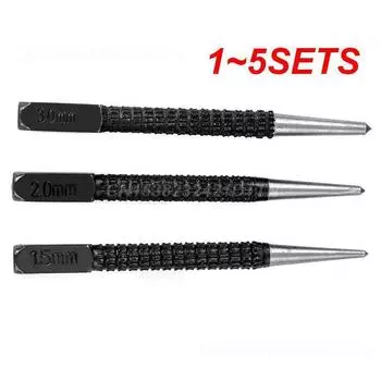 1~5SETS High-carbon Steel Easy-to-use Efficient Wood Drilling Tool With Non-slip Design Metal Wood Drilling Tool Portable Style A 3sets