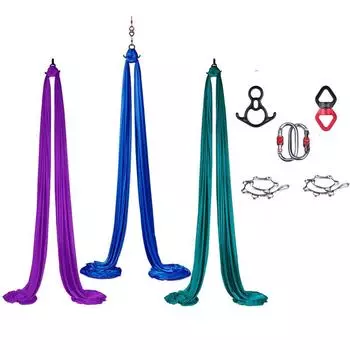 1,5x8 м воздушный гамак для йоги, нейлоновый домашний уличный фитнес-оборудование для йоги, гамак, акробатический танец для гимнаста, бодибилдинга синий