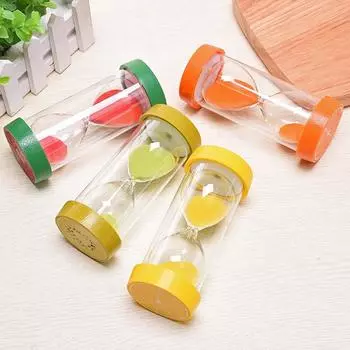 1-60 минут Мини Фруктовые Песочные Часы Дети Чистить Зубы Делать Домашние Задания Таймер Ручной Работы Стеклянные Противопадающие Креативные Песочные Часы Домашний Декор 1min (6x13cm)