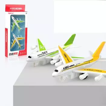 1/60 модель самолета, Boeing A380 747-2, авиационные рождественские украшения, прочный самолет, устойчивая к падению игрушка для комнаты коллекционера 1/60-Size:12.5*11*4.5cm жёлтый/зелёный