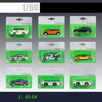 1:60 Модель спортивного автомобиля Porsche с прицепом для автобуса в аэропорту из сплава