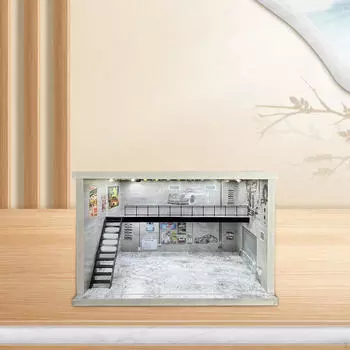 1/64 1/36 1/32 Модель Гараж Витрина Парковочное Место для Коллекции Диорама A