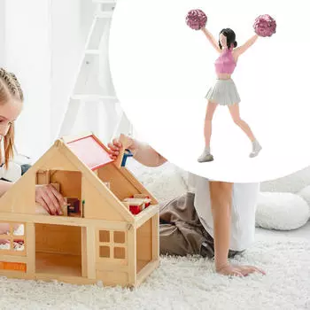 1/64 модель болельщика, миниатюрная модель танцующей девушки, реквизит для фотографии из смолы, персонаж женщины meatball head